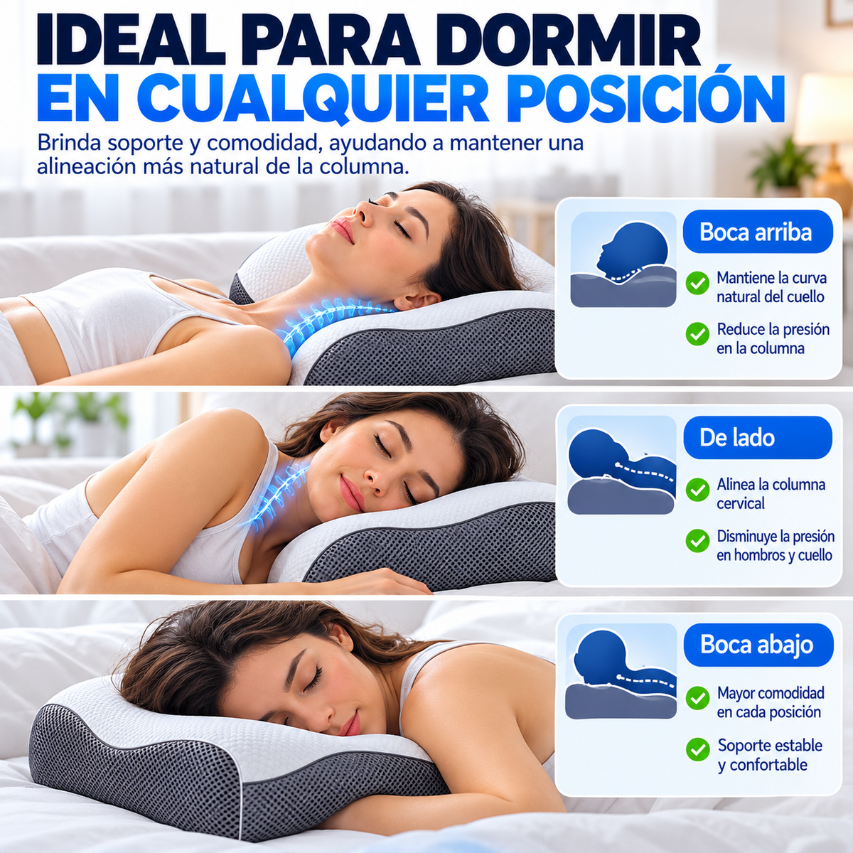 💤 Almohada Cervical Ergonómica Premium