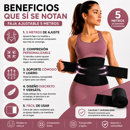 Faja Ajustable 5 Metros | Moldea Y Define Tu Cintura