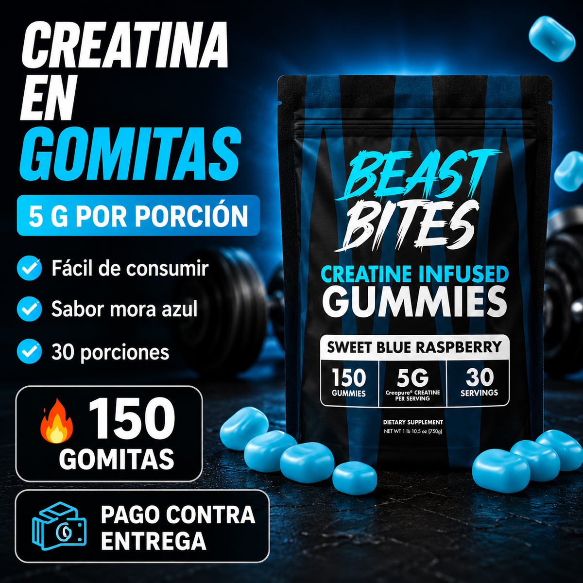 Creatina Gomitas Beast Bites | ¿Cansado de la creatina de siempre?