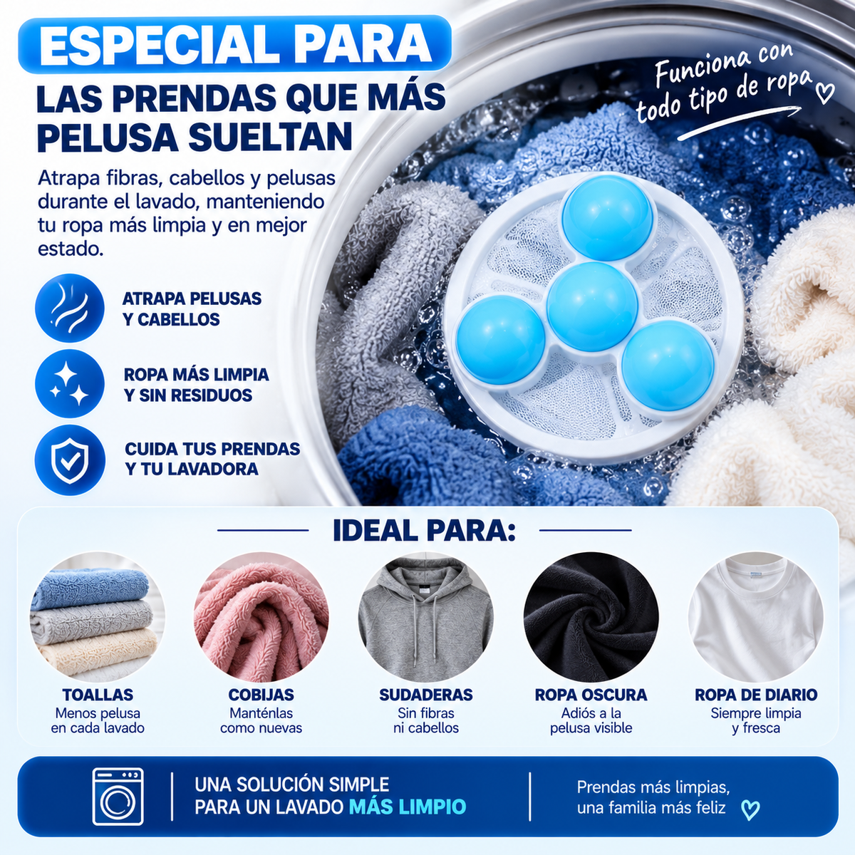 Filtro Atrapa Pelusas | Adiós a los Residuos