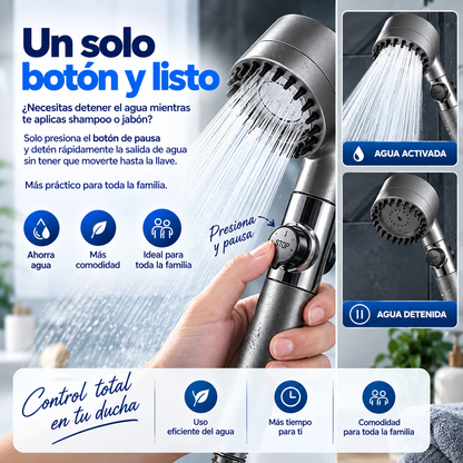 AquaMassage Pro™ | Regadera Masajeadora con 4 Filtros