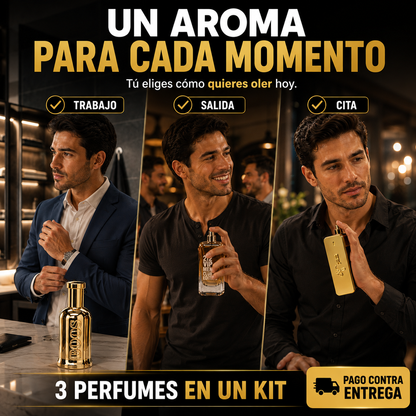 Kit 3 Perfumes Para Hombre | Aroma Elegante Todo El Día