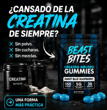 Creatina Gomitas Beast Bites | ¿Cansado de la creatina de siempre?