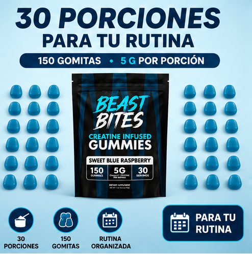 Creatina Gomitas Beast Bites | ¿Cansado de la creatina de siempre?