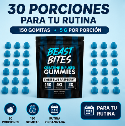Creatina Gomitas Beast Bites | ¿Cansado de la creatina de siempre?