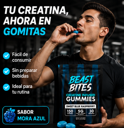 Creatina Gomitas Beast Bites | ¿Cansado de la creatina de siempre?