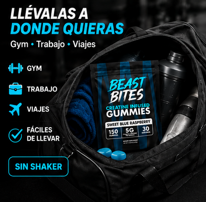 Creatina Gomitas Beast Bites | ¿Cansado de la creatina de siempre?