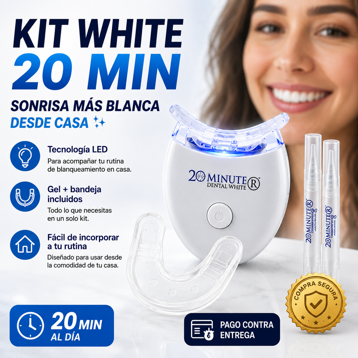 🦷 Kit Blanqueador Dental | Sonrisa Más Blanca En Casa