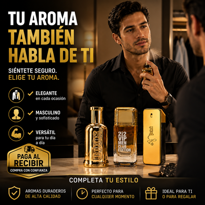 Kit 3 Perfumes Para Hombre | Aroma Elegante Todo El Día